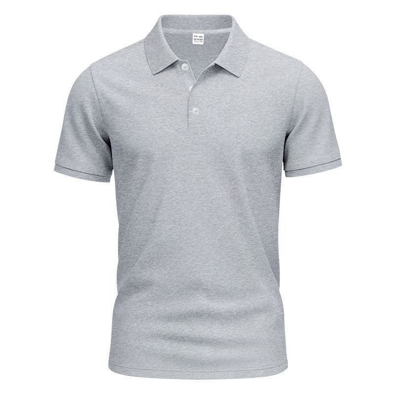 Men's Gentleman Loose Breathable Lapels Short Sleeve