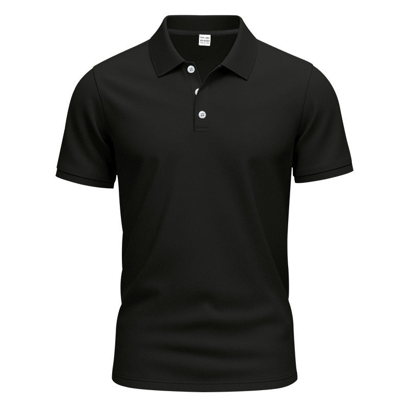 Men's Gentleman Loose Breathable Lapels Short Sleeve