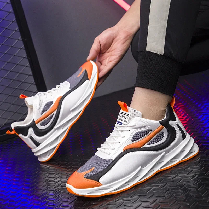 Men's shoes 2024 summer men's fabric single shoes breathable thick soled casual shoes men's Korean version trendy sports shoes