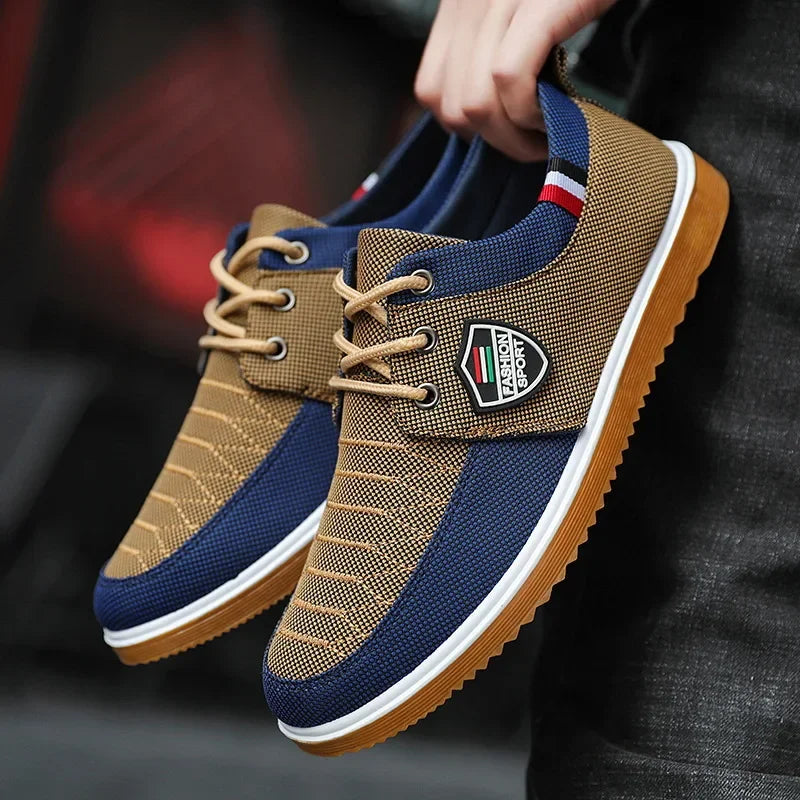 Old Beijing Cloth Shoes Versatile Work Shoes Casual breathable wear-resistant Fashion Lacing Casual Canvas Shoes Large sizes