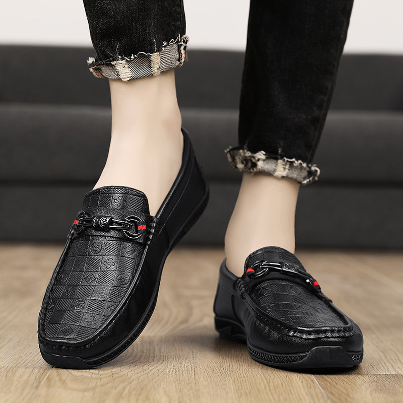 Fashion Leather Men Casual Shoes Slip on Formal Loafers Luxury Brand Comfortable Men Moccasins Italian Soft Male Driving Shoes