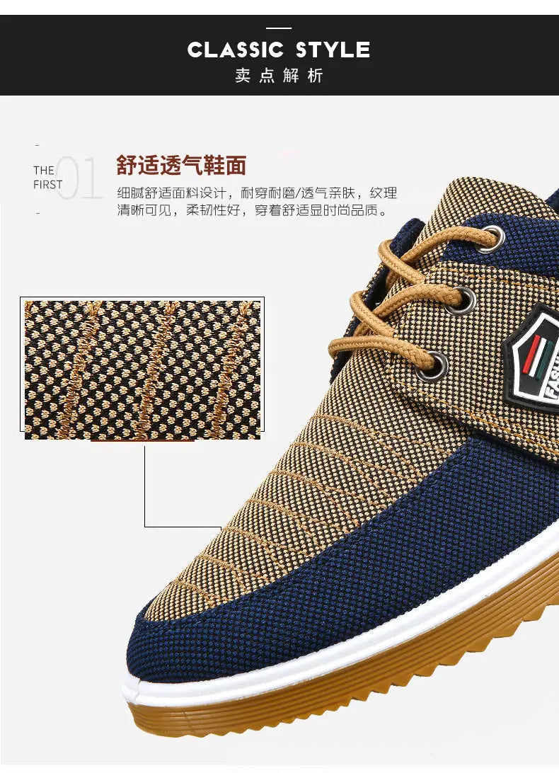 Old Beijing Cloth Shoes Versatile Work Shoes Casual breathable wear-resistant Fashion Lacing Casual Canvas Shoes Large sizes