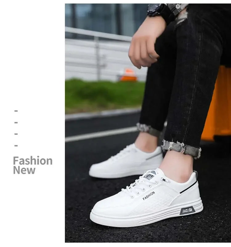 Men Versatile Leather Board Shoes Platform Sports Light Tenis Masculino Casual Shoes Comfortable Anti Slip Lazy Hiking Shoes