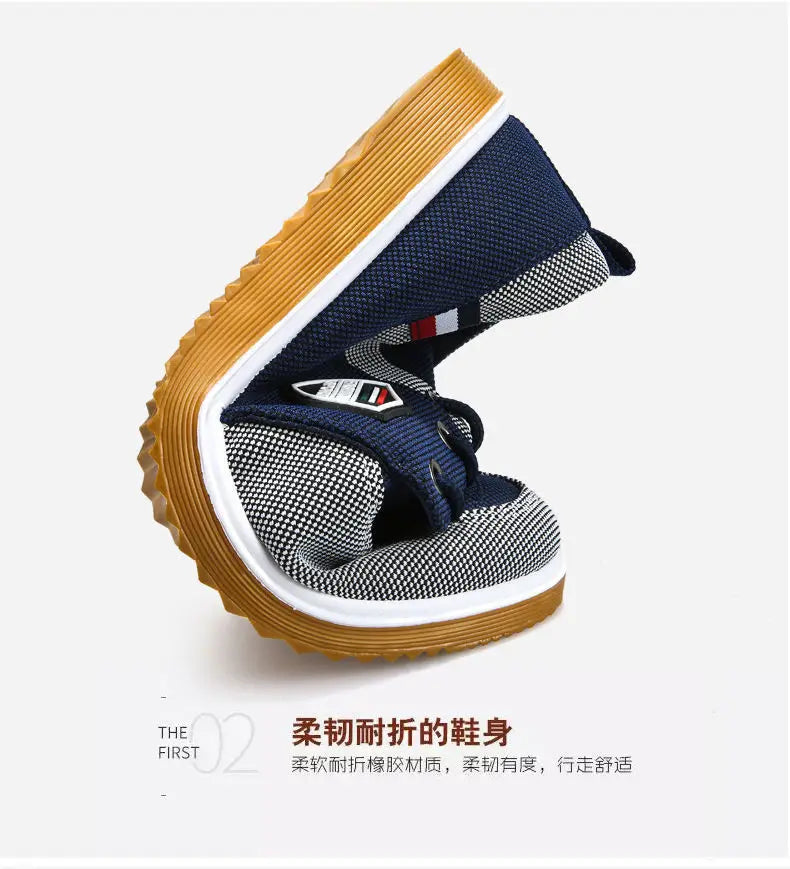 Old Beijing Cloth Shoes Versatile Work Shoes Casual breathable wear-resistant Fashion Lacing Casual Canvas Shoes Large sizes