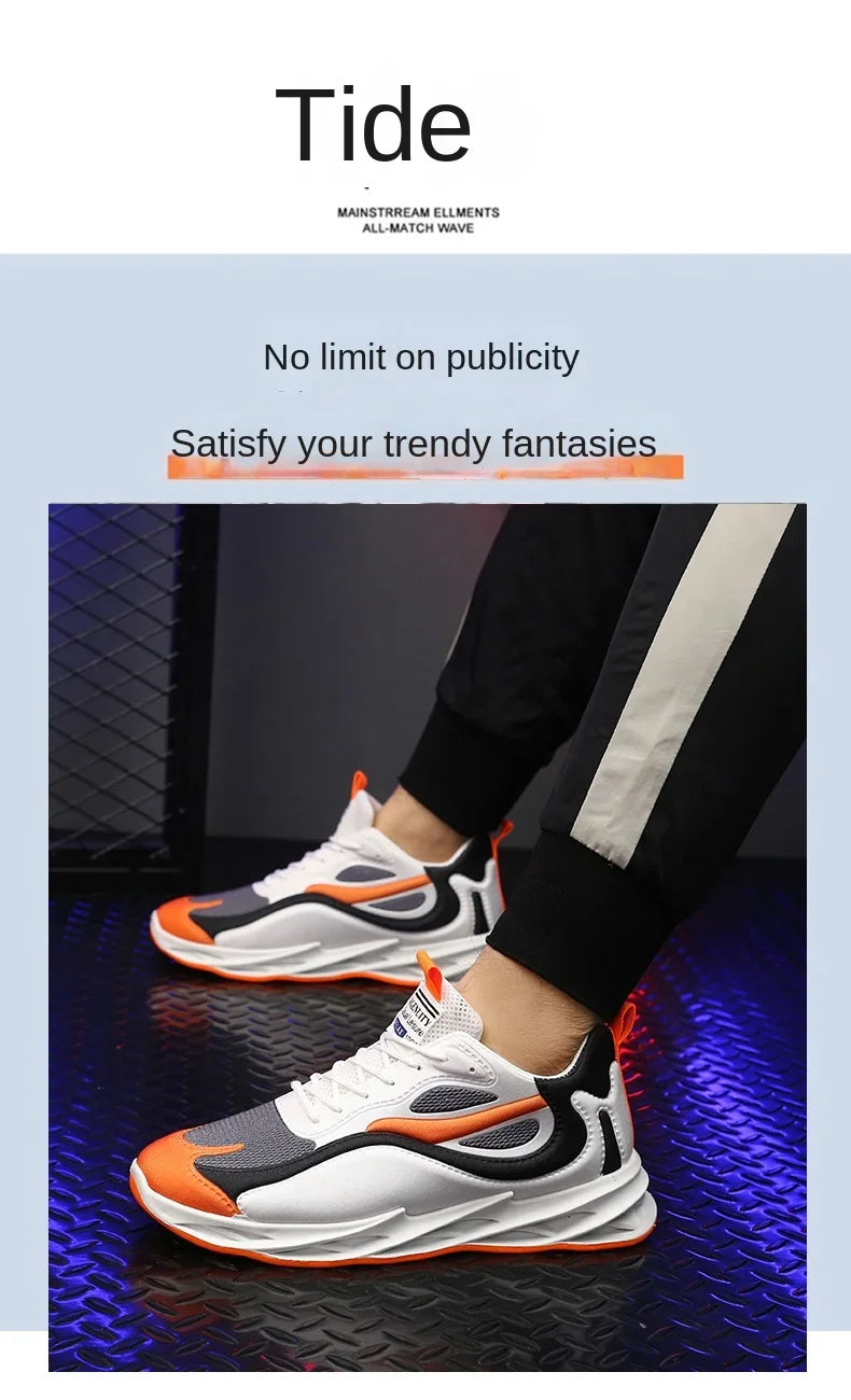 Men's shoes 2024 summer men's fabric single shoes breathable thick soled casual shoes men's Korean version trendy sports shoes