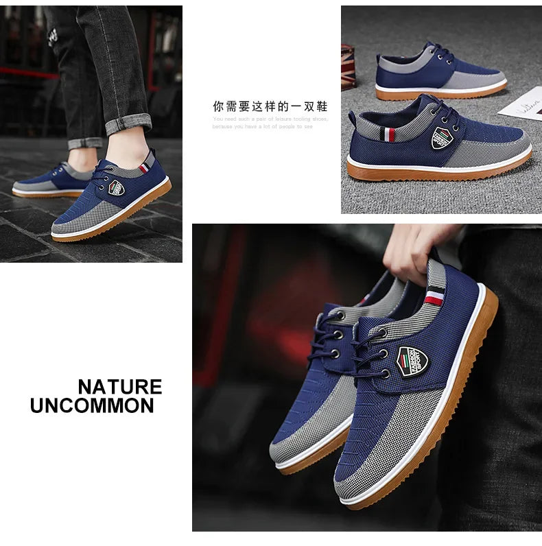 Old Beijing Cloth Shoes Versatile Work Shoes Casual breathable wear-resistant Fashion Lacing Casual Canvas Shoes Large sizes